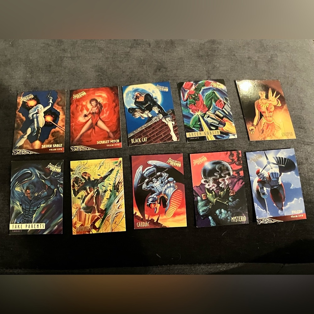 10 1990’s MARVEL FLEER ULTRA SPIDER-MAN Cards